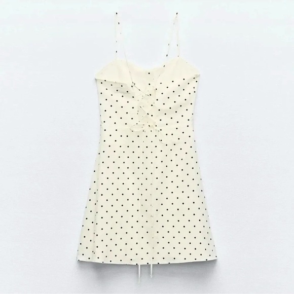 Zara Polka Dot Mini Dress - Picture 6 of 9